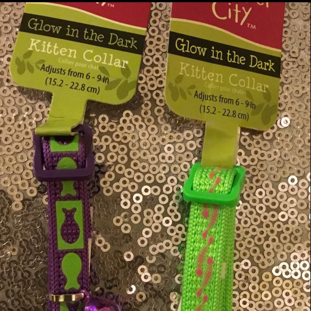 ✔️🌸Ⓜ️Bundle of 2 collars, colorful, NWT and for kittens only.